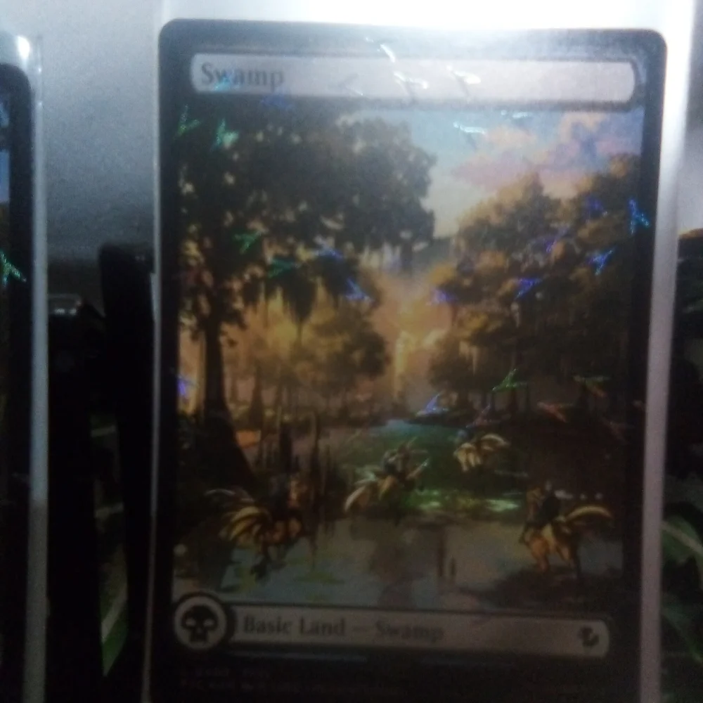 2 CHOCOBO TRACKS FOIL Full Art SWAMP Basic Land FIC NM Cards #0480